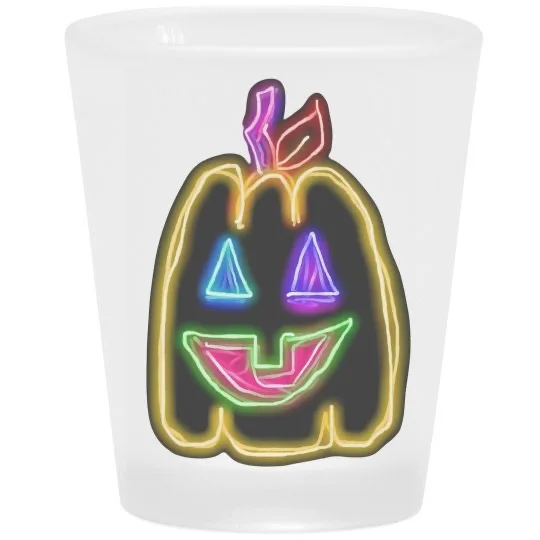 💠NFT NEON PUMPKIN 1💠 FROSTED SHOT GLASS | 💠 ℕ𝔽𝕋 𝕄𝕖𝕣𝕔𝕙 💠