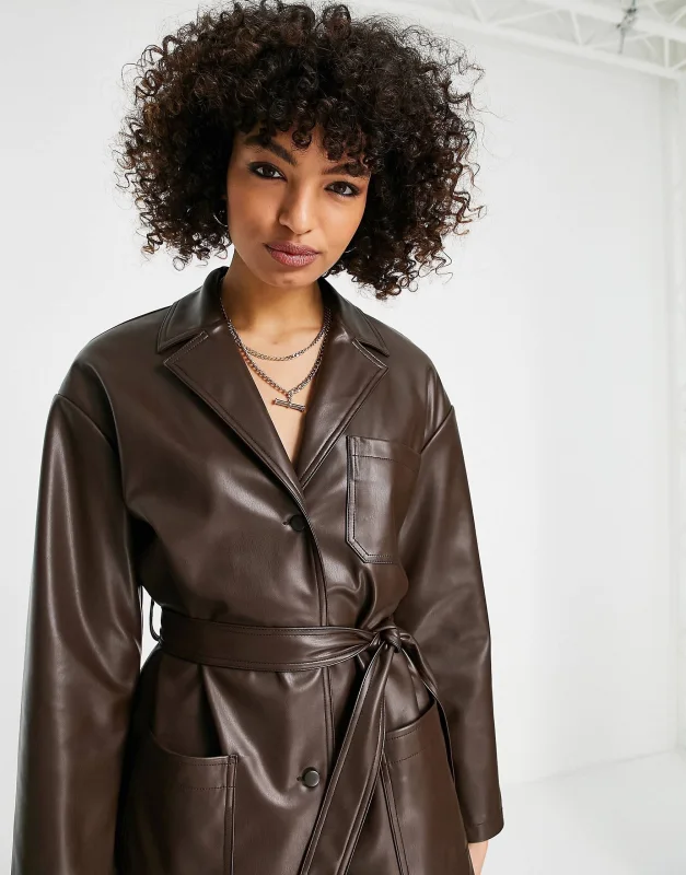 Trench en cuir | Reda Fashion