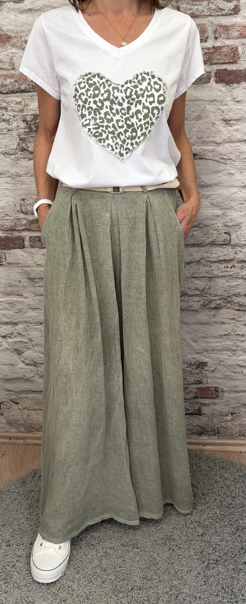 Pantalon large délavé coton | Jus de coco 