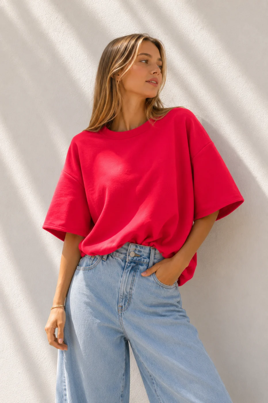 Soft Flow Oversized Tee | Salsa Color