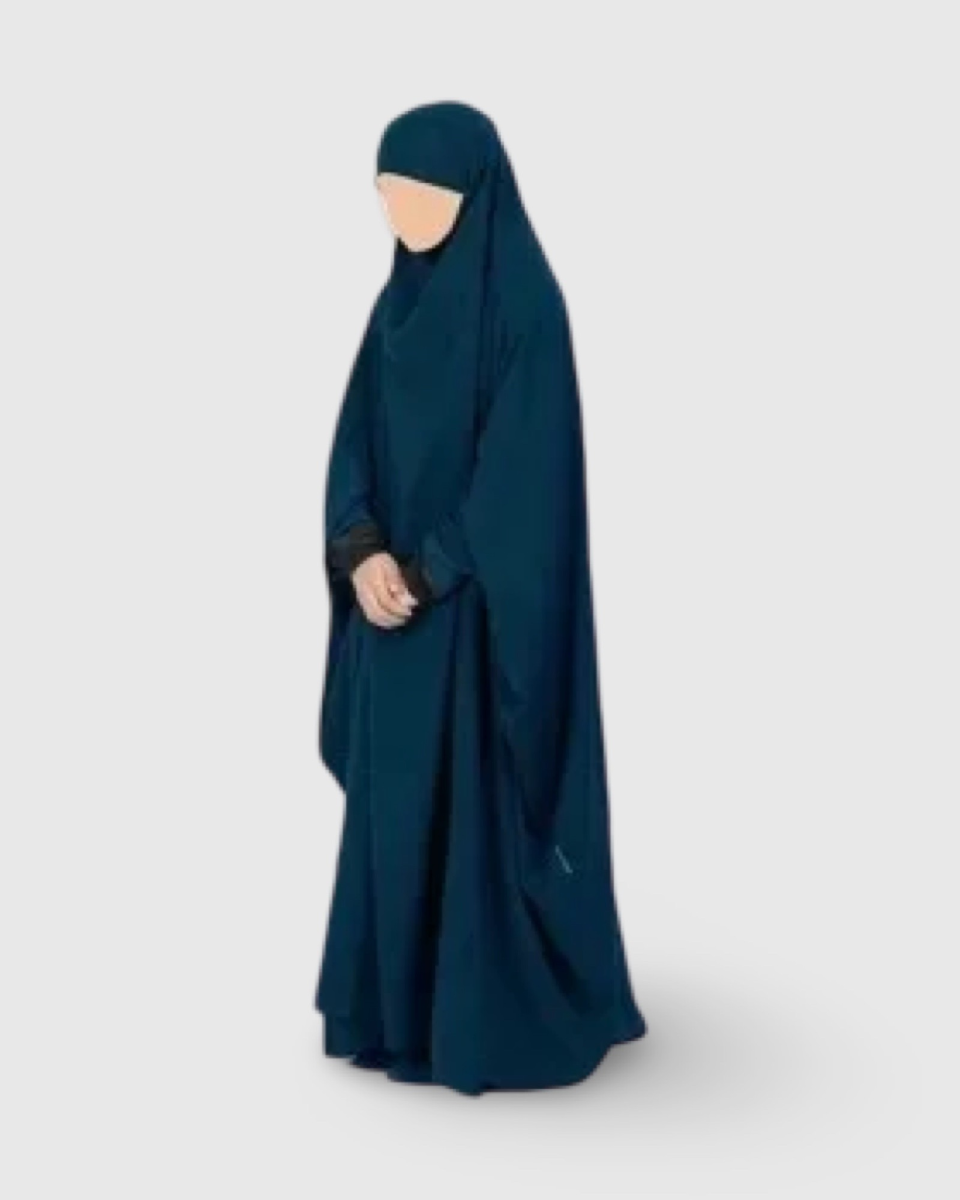 JILBAB 1 PIECE BENTY BLEU GRAPHITE | AMCOSMETIK
