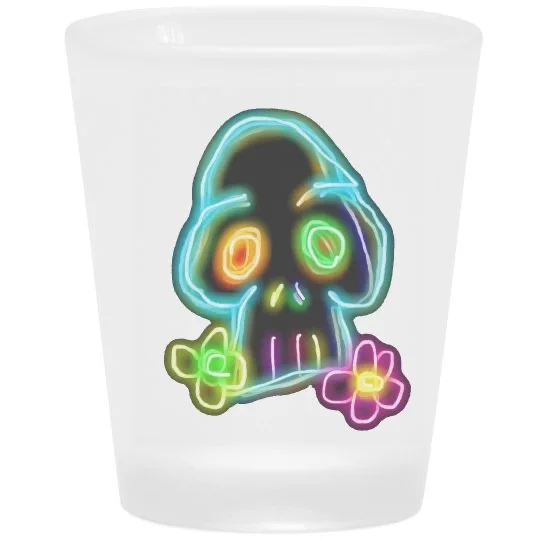 💠NFT NEON SKULL 1💠 FROSTED SHOT GLASS | 💠 ℕ𝔽𝕋 𝕄𝕖𝕣𝕔𝕙 💠