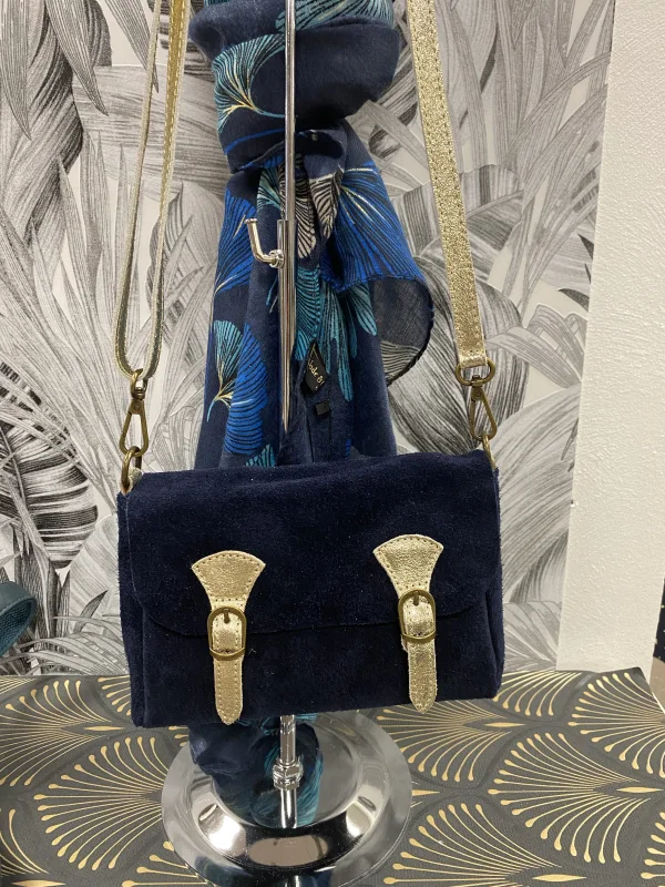 Sac cuir bleu marine  | Jus de coco 