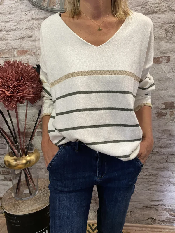 Pull rayures | Jus de coco 