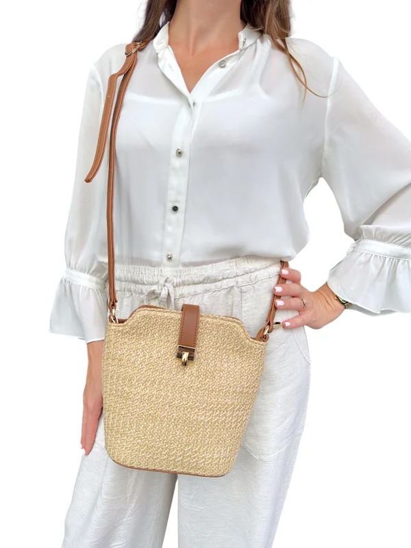 Paula Rafia Beige Camel | Sac'ré