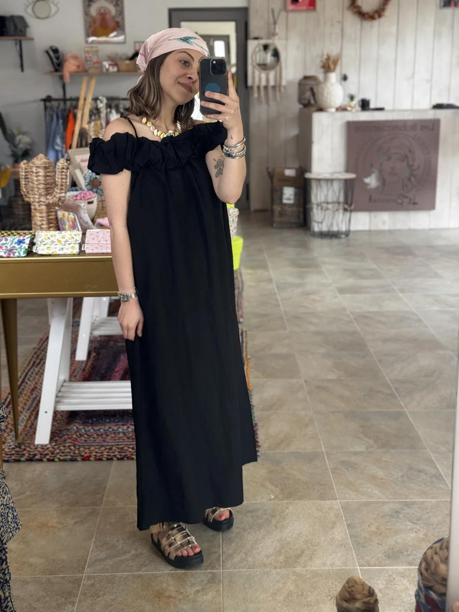 Robe JULIETTE noire | Les bohemiennes Le Bouscat