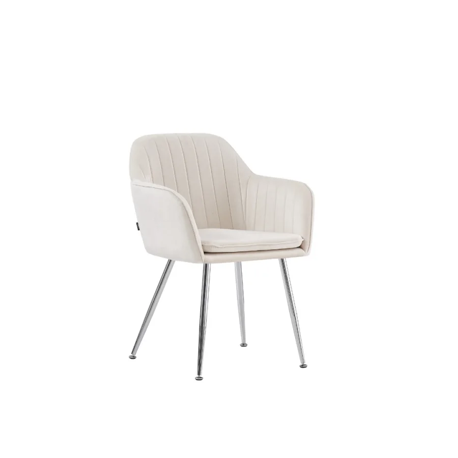 Chaise kanvas chrome beige /Ref:5 | MULTI-AFFAIRES