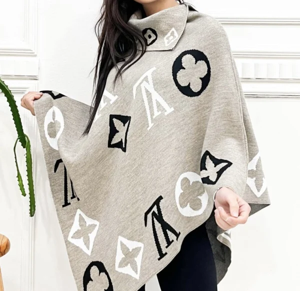 Louis Vuitton Women Poncho Beige LV | MASSIMOLUXURYOUTLET