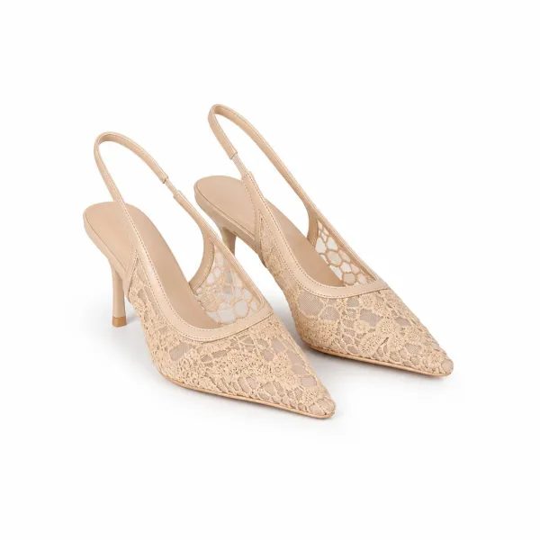 Escarpins slingback dentelle | Deal Only One