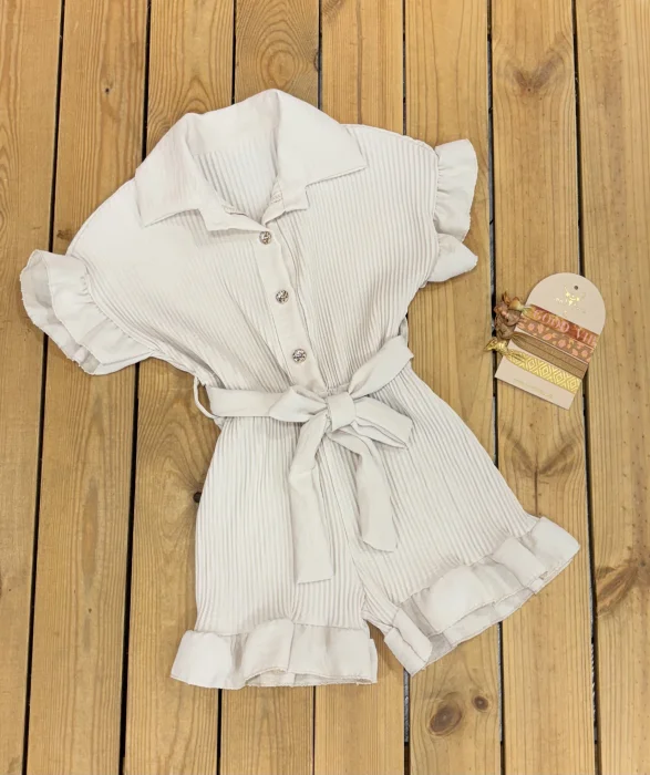 Combi beige plissé fluide | Lena in Love 