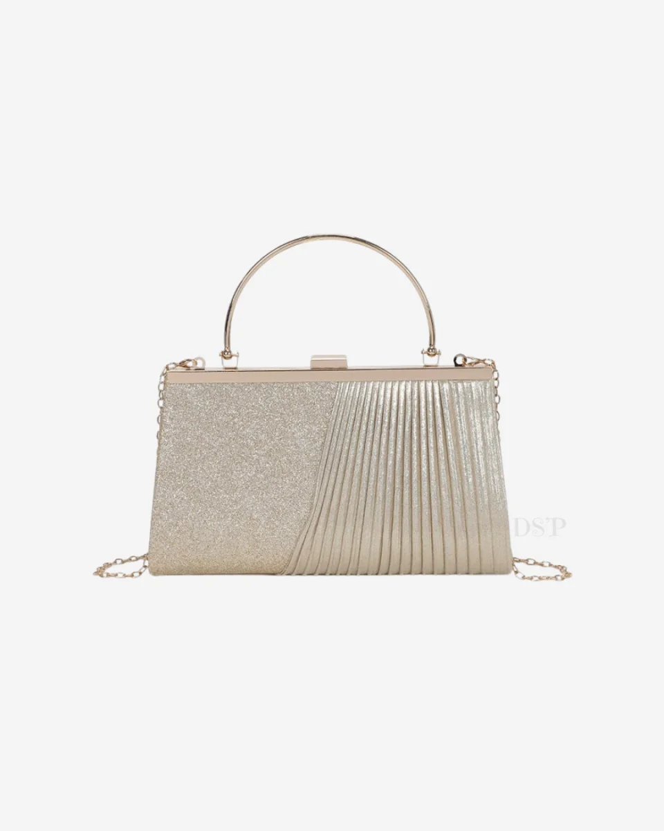 Sac soirée plissé - Gold - Gallantry | Dîna Shop'