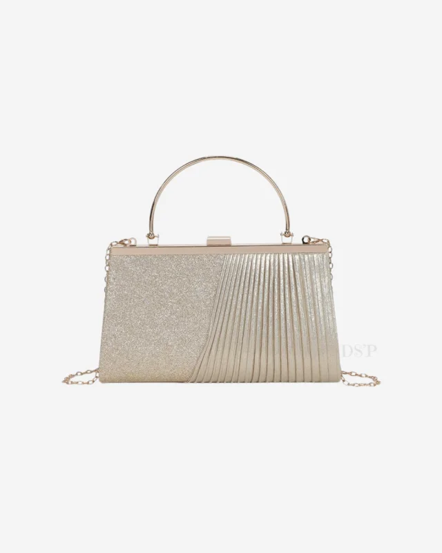 Sac soirée plissé - Gold - Gallantry | Dîna Shop'