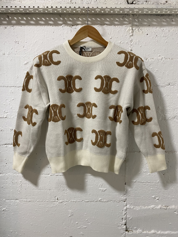 Celine Paris Women Sweatshirt Ecru  | 