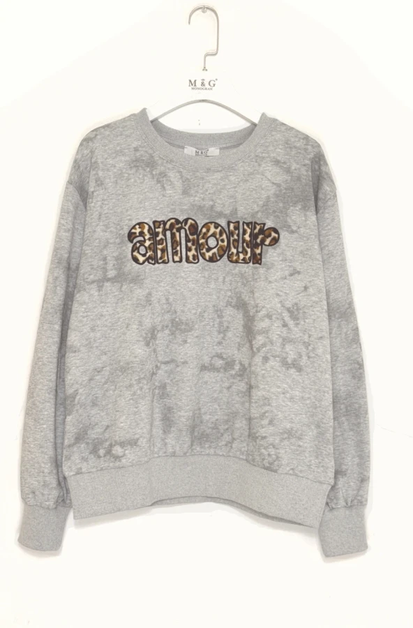 Pull "amour" avec imprimé léopard  | Nuances by maison Lanoo 