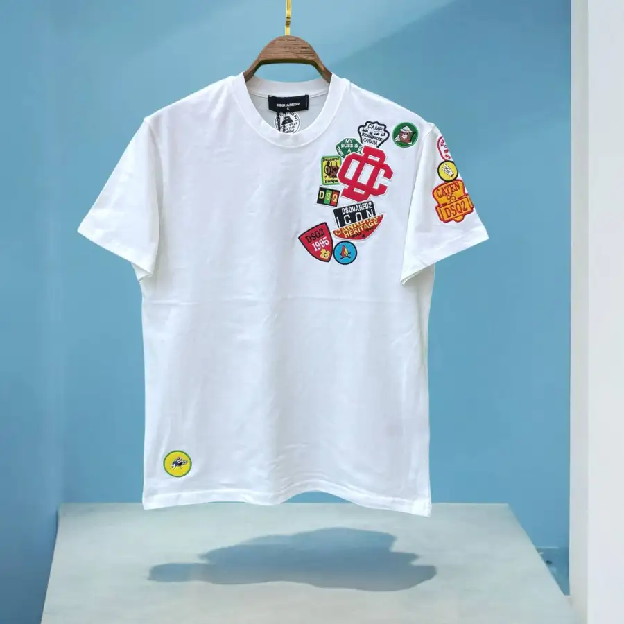 Daquared2 Icon T-Shirt White  | MASSIMOLUXURYOUTLET