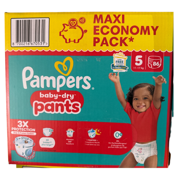 Taille 5 Pampers Baby-Dry Pants (86 couches) | Miniprix