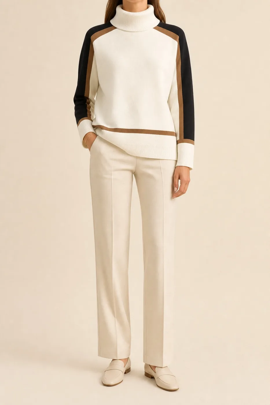Pull col roulé bicolore | Deal Only One