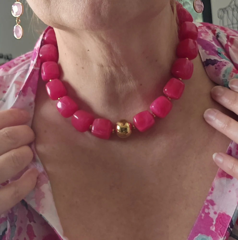 Ras de cou collier resine et acier inoxydable | Chez Florem