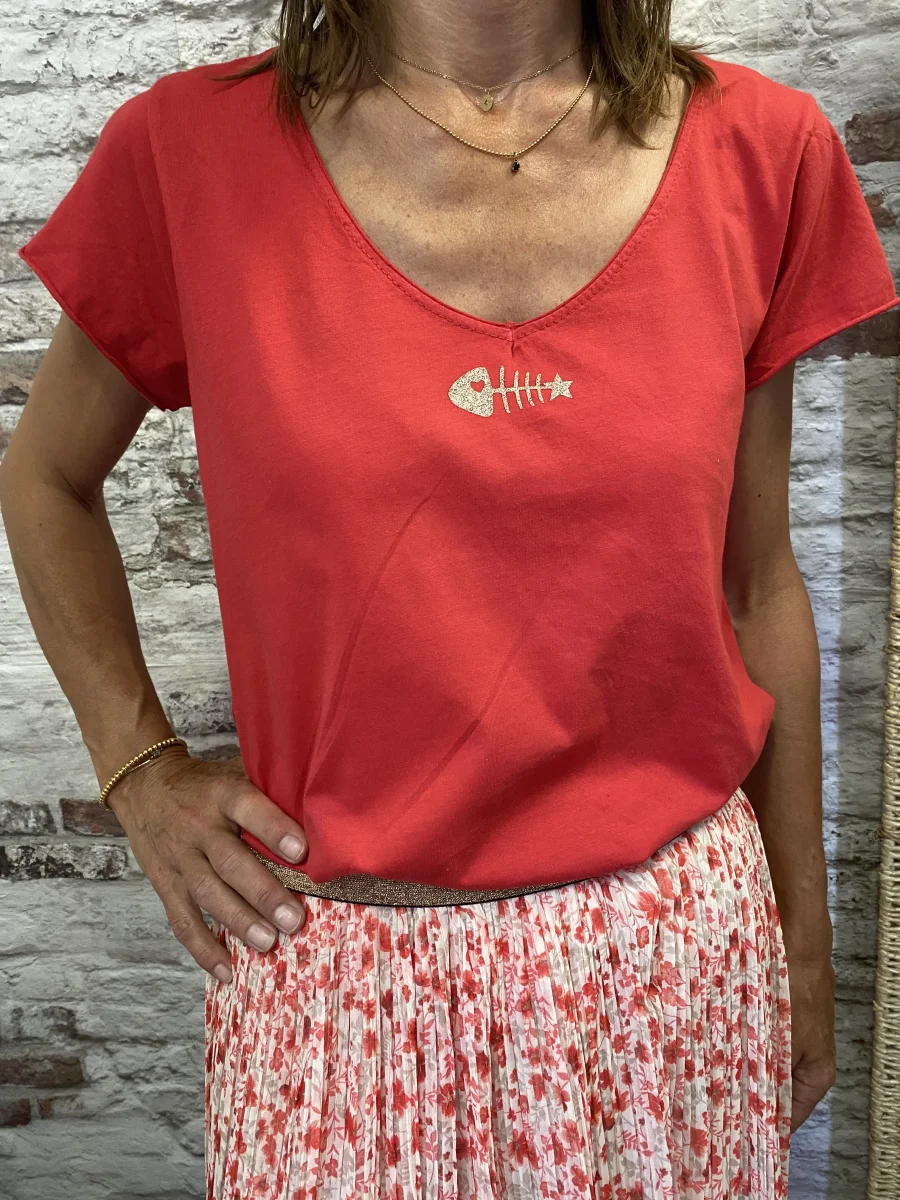 Tee shirt coton petit poisson | Jus de coco 