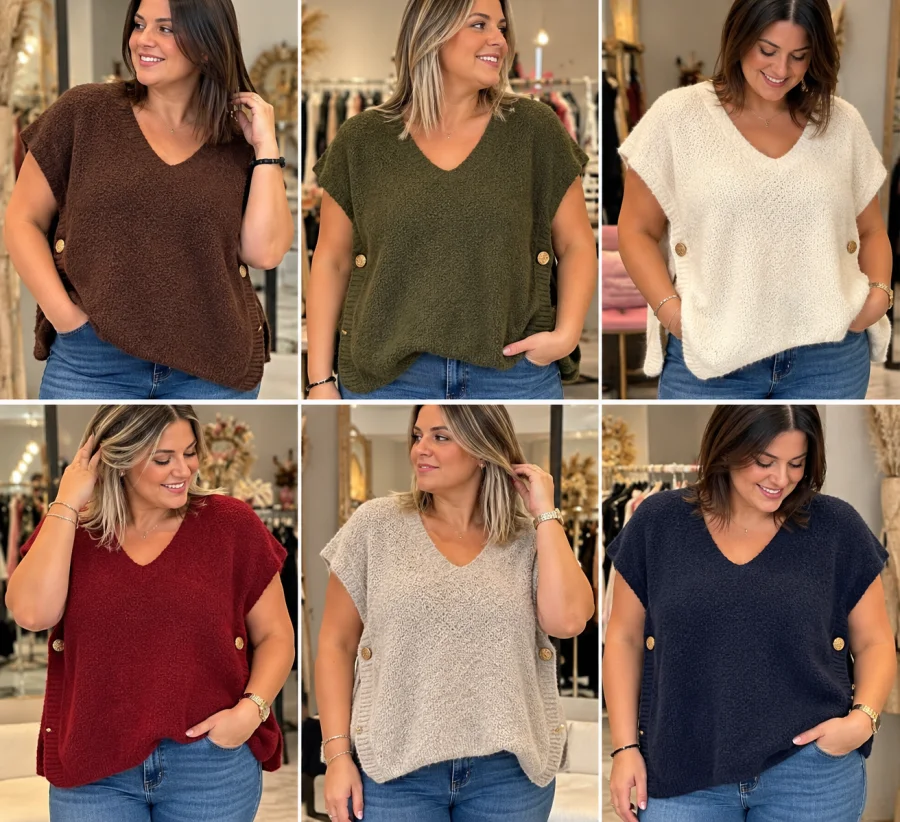 pull sans manche | Boutique Manon création