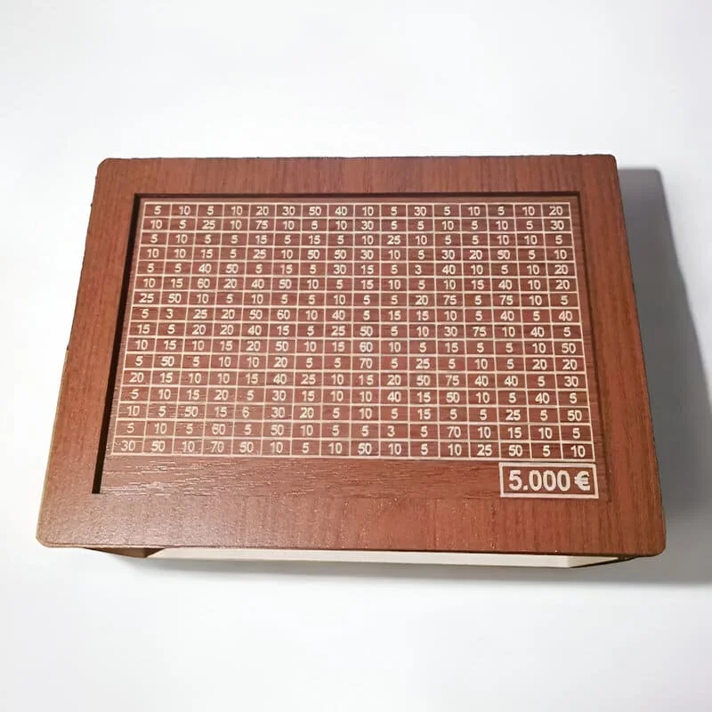 Tirelire rétro avec compteur - En bois  | THE K FAMILY 