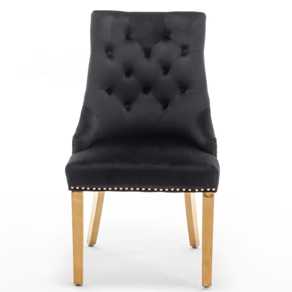 Chaise lion Matelasse Gold Noir /Ref:5 | MULTI-AFFAIRES