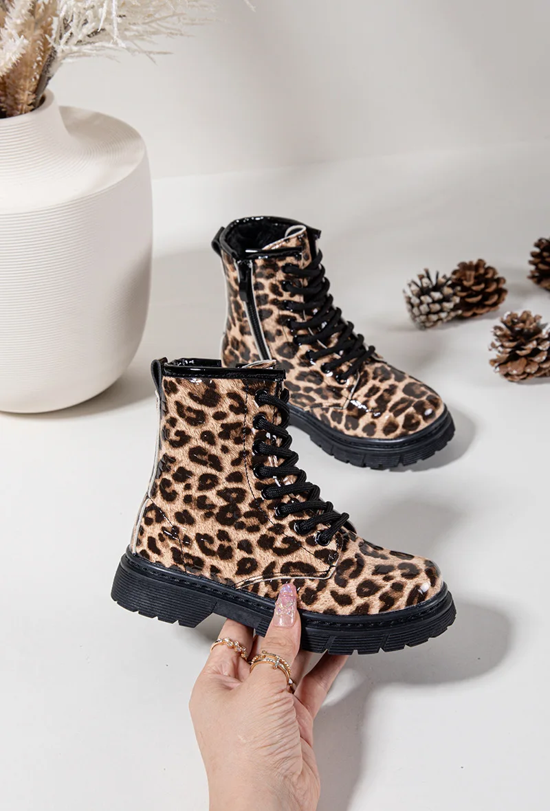 Bottines fourrées léopard fille  | Lena in Love 