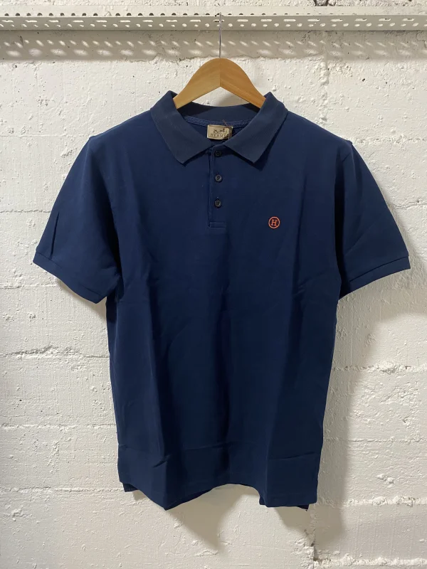 Hermes Paris Polo Shirt Blue | MASSIMOLUXURYOUTLET