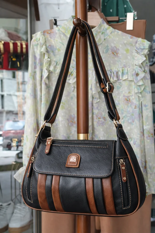 Mala Senhora Clássico em Preto e Castanho  | definne