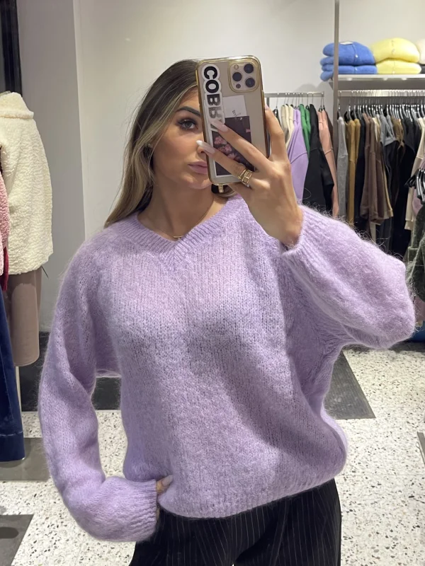 LONG SLEEVE V-NECK SWEATER | Salsa Color