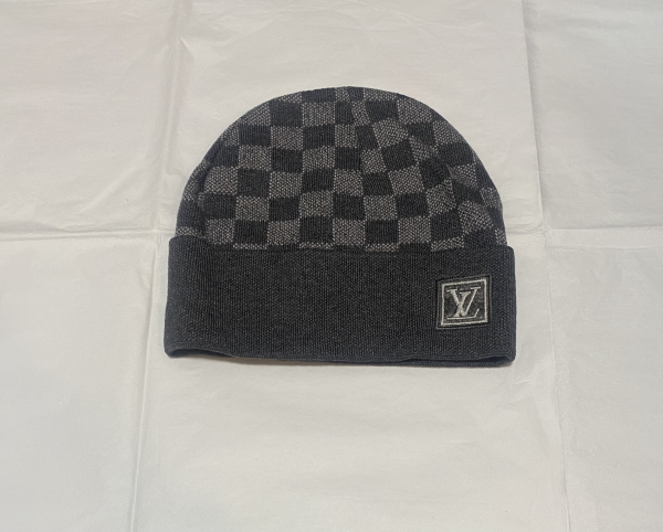 Louis Vuitton Beret Hats Grey/Black | 