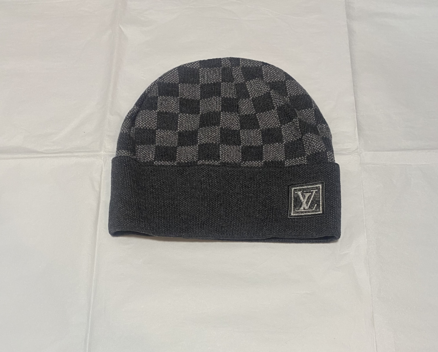 Louis Vuitton Beret Hats Grey/Black | 