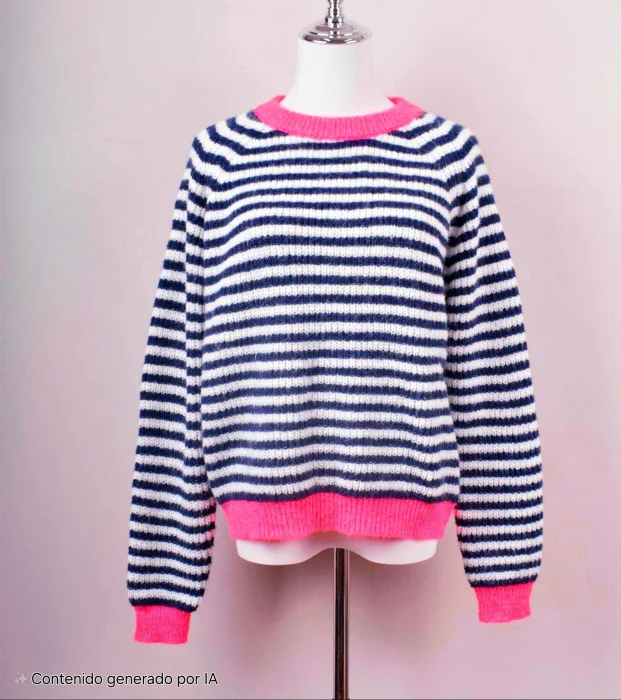 Truin Blauwe en roze fuor strepen | PONTE BONITA 