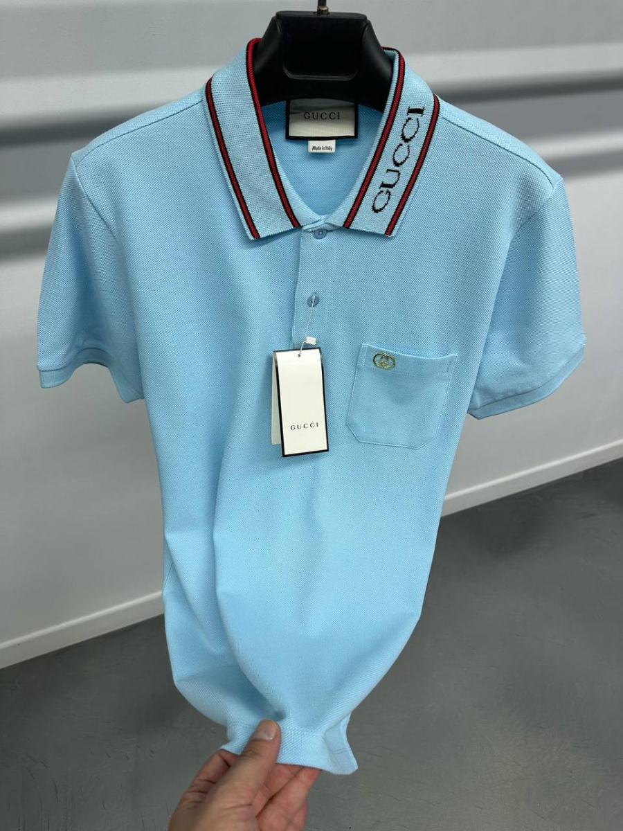 Gucci Firenza Polo Shirt Blue  | MASSIMOLUXURYOUTLET