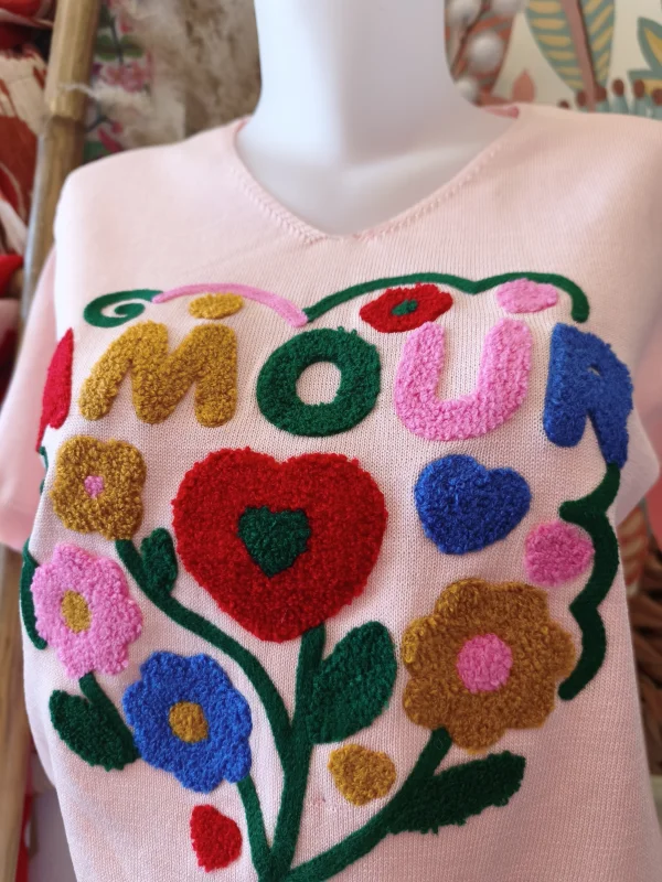 T-shirt amour rose  | Neyla