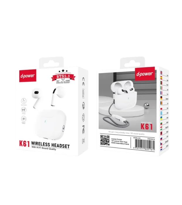 Écouteurs WIRELESS K6201  | Beauty phone 