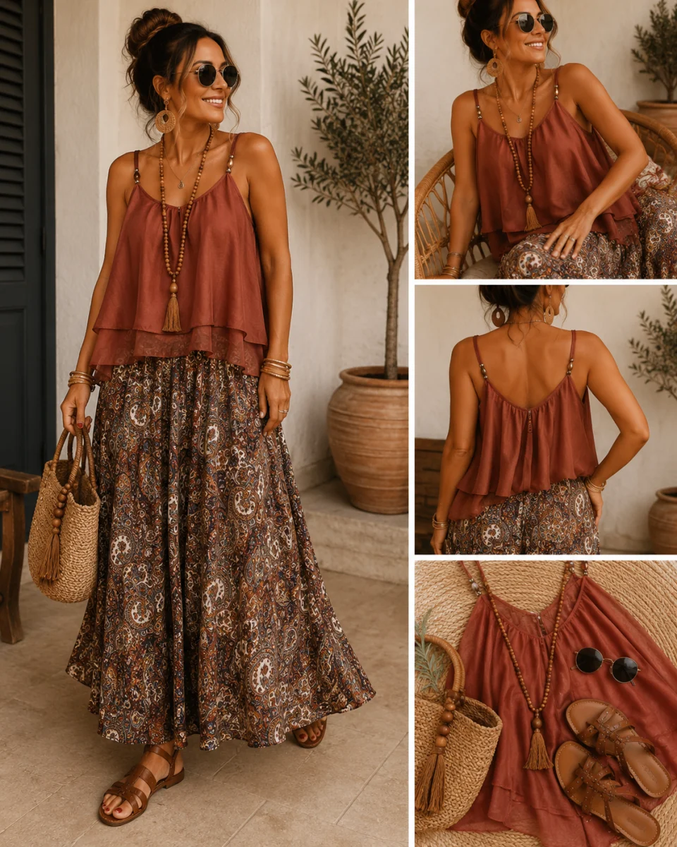 Top " lalie" terracotta 34 au 42 | Les Chics Filles by Sab