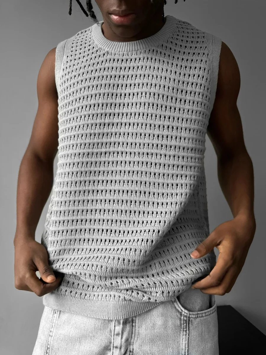 DEBARDEUR OVERSIZE EN MAILLE  | STYLISH PARIS