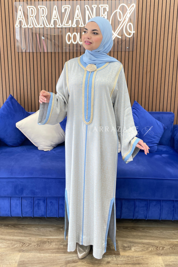 Caftan Kamkha Bleu Ciel | CasaZaz