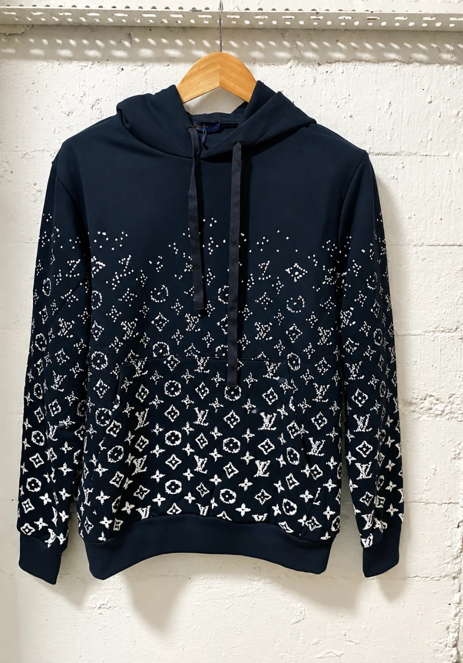 Louis Vuitton Monogram Gradient Pattern Hoodie Dark Blue | 