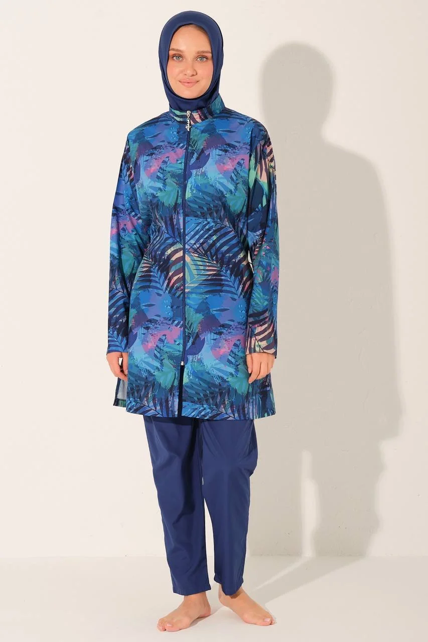Burkini Palmera Imprimé Indigo | CasaZaz