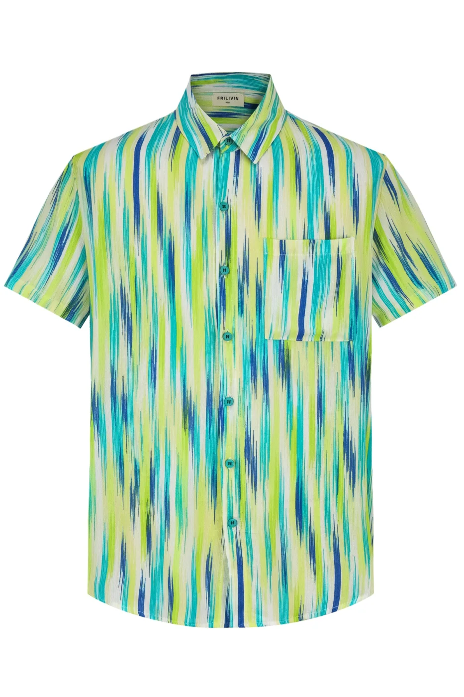 Camisa Havaiana Abstract Lines Verde | Definne