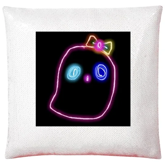 💠NFT NEON BLOOP 3💠 SEQUIN PILLOW COVER | 💠 ℕ𝔽𝕋 𝕄𝕖𝕣𝕔𝕙 💠