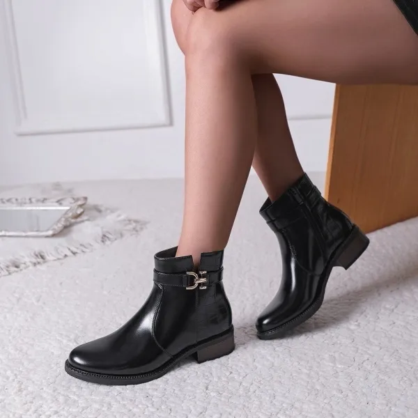 Bottines Chelsea vernies à boucle | Deal Only One