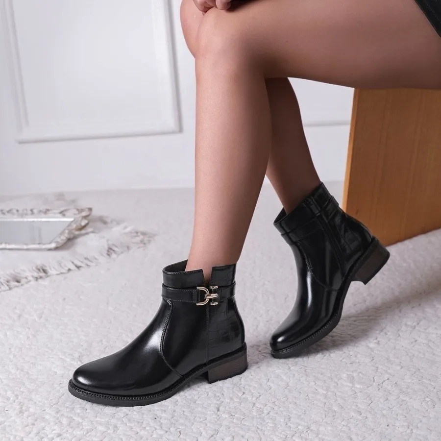 Bottines Chelsea vernies à boucle | Deal Only One