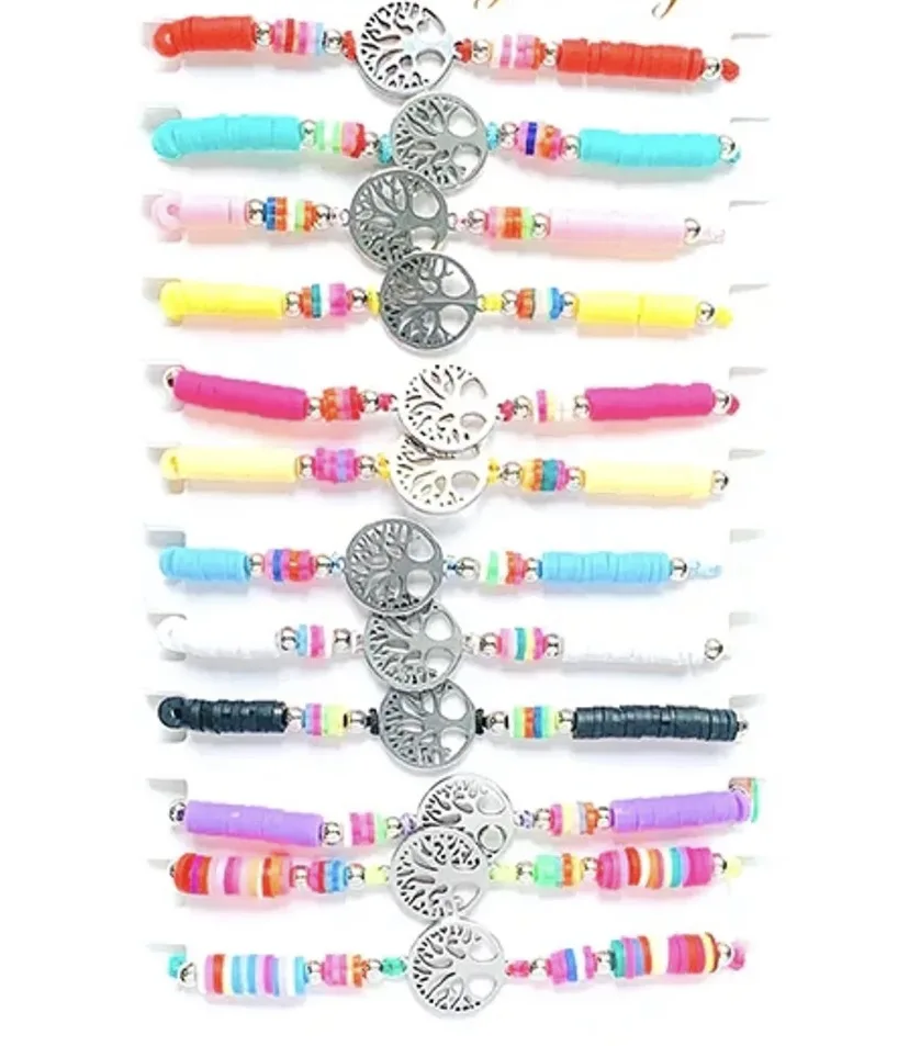 Armband Lebensbaum Edelstahl mit Schiebeknoten | LL-Fashion