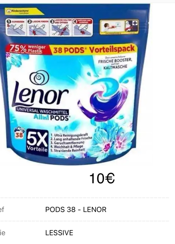 Lenor 38 pods | fresh home