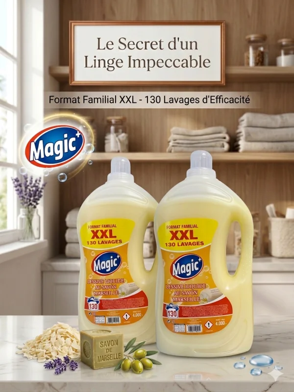 Lessive magic savon de marseille 130 lavages 4 litre  | Cleaner02