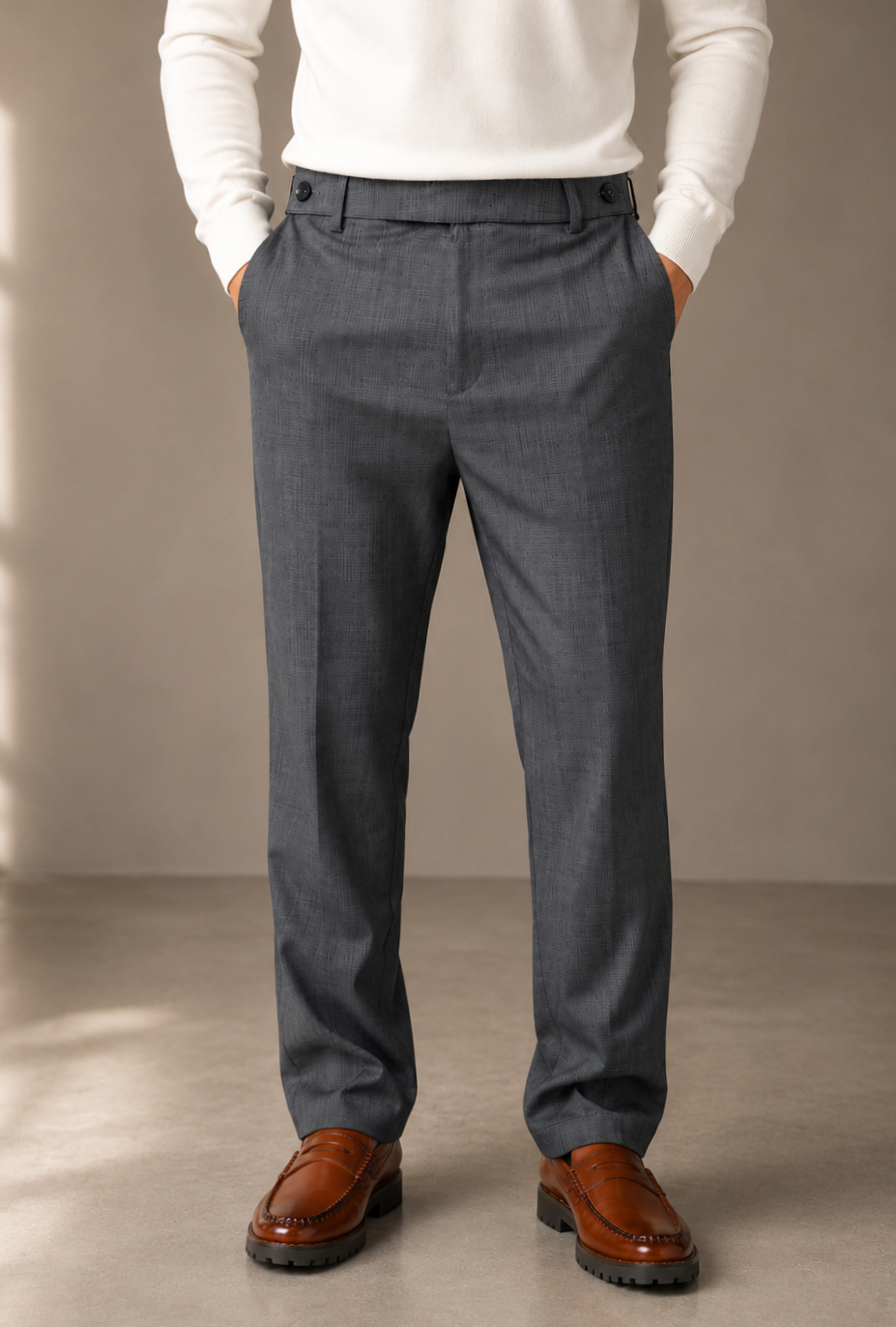 Calça Tailored Milano em Cinza escuro | definne