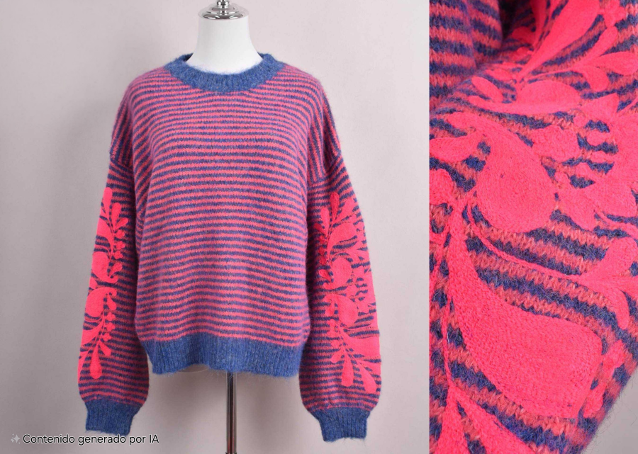 Blauwe en roze truin | PONTE BONITA 